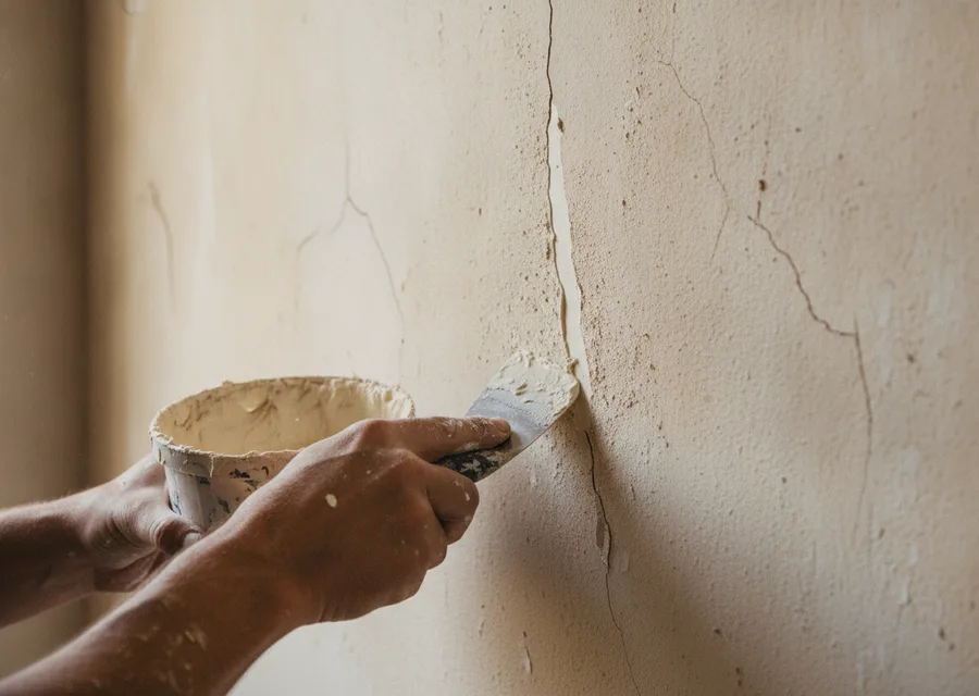 Travaux de peinture sur une maison dans l’Hérault — illustration